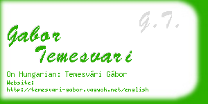 gabor temesvari business card