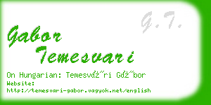 gabor temesvari business card